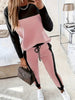 Women's Korean-Style Hoodie & Pants Two-Piece Set – Casual Patchwork by FitiqueFit