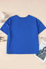 Patched Pocket Exposed Seam Oversize T-shirt by Simply Love