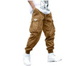 Men’s Multi‑Pocket Drawstring Cargo Pants by FitiqueFit