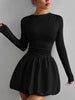 Women's Solid Color Stretch Casual Dress by FitiqueFit