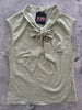 Sage Dot Bow Top by Retrolicious