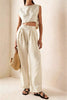 Women's Crew-Neck Loose Casual Two-Piece Set – Breathable T-Shirt & Pants by FitiqueFit