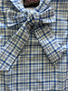Blue Plaid Bow Top by Retrolicious