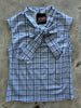 Blue Plaid Bow Top by Retrolicious