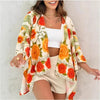 Women’s Printed Cardigan Top with Drop Shoulder Sleeves by FitiqueFit