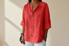 Women's V-Neck Buttoned Blouse by FitiqueFit