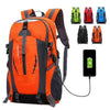 USB rechargeable bag new double shoulder bag male large capacity outdoor mountaineering bag women sports leisure travel bag by My Store