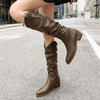 Chunky Heel Suede Riding Boots Women by FitiqueFit