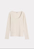 Thread Low Round Neck Skin-friendly Long Sleeve Bottoming T-shirt