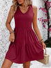 V-Neck Sleeveless Mini Dress Charming Design Women Dress Lightweight Dress For Girls by Stevvex