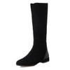 Women's New Leather Scrub Thick Heel High Boots
