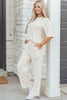Rose Checkered Print Half Sleeve Tee 2pcs Lounge Pant Set by Wild and Free Boutique