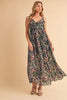 Printed V-Neck Frill Tiered Cami Comfortable Dress For Women – Playful, Feminine & Fun for Summer Days by Stevvex