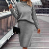 Women's Two Piece Set - Pullover Sweater & Bodycon Skirt Cozy Outfit by FitiqueFit