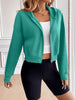 Relaxed Minimalist Zip-Up Dropped Shoulder Hooded Jacket Casual & Comfortable Lightweight Outerwear by Stevvex