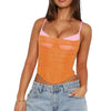 European And American Style Mesh Stitching Fishbone Waist Camisole Women