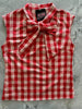 Red Plaid Bow Top by Retrolicious