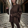 Women’s Solid Color 2-Piece Tracksuit — Crewneck Sweatshirt by FitiqueFit