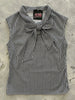 Black Striped Bow Top - 4X only, 1 left! by Retrolicious