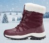 Women’s Winter Fleece-Lined Thicker Non-Slip Cotton-Padded Outdoor Mid-Boots by FitiqueFit