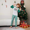 Parent-Child Christmas Suit Blue And White Striped Letters by My Store