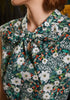 Winter Floral Bow Top by Retrolicious