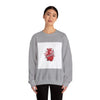 Anatomic Heart Patch Crewneck Sweatshirt | anti love graphic, punk Valentine by Tristan’s Treehouse
