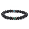 Epic Legendary Volcanic Stone Bracelet For Men And Women Lava Stone Stretch Yoga Bead Bracelet by Stevvex