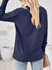 Plus Size V-Neck Textured Long Sleeve T-Shirt by Simply Love