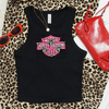 8ball Harley cropped tank by Madness & Mayhem LLC