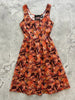Leaves Fit & Flare Dress by Retrolicious