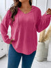 Ribbed Knit Drawstring Hooded T-Shirt by Simply Love