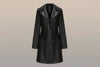 Women’s Long Leather Trench Coat – Fashion Outerwear by FitiqueFit
