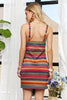 Contrast Striped V-Neck Mini Dress – Bold & Trendy Striped Dress with Flattering V-Neckline and Playful Mini Length for Casual Summer Style by Stevvex