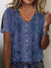Women’s Lace Heart Print T-Shirt – Summer Short Sleeve Casual Top by FitiqueFit