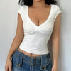 Women's Waist-cinching Figure-flattering Sleeveless T-shirt Top by My Store