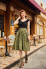 Green Plaid Doris Skirt by Retrolicious