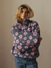 Winter Flowers Lambskin Sweatshirt Women | Cozy Zip-Up Pocket Pullover by FitiqueFit