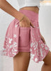 🌼 Women's Minimalist Floral Print High-Waisted Shorts with Pockets by FitiqueFit