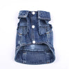 Pet Dog Cat Blue Denim Jeans Jacket Coat Vest by Furr Baby Gifts