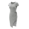 Slim split dress strap dress
