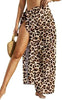 Sheer Chiffon High-Slit Swim Cover-Up Dress – Floral Print, One Size by FitiqueFit