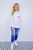 Women's Halloween Sequin Skeleton Crewneck Sweatshirt by Dog Mom Hat