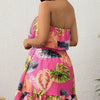 Tropical Strapless Off-Shoulder Vacation Dress by FitiqueFit