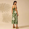 Women's Floral Printed Camisole & High-Waisted Midi Skirt Set by FitiqueFit