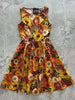Sunflower Floral Vintage Dress - Medium only by Retrolicious