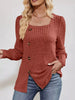 Ribbed Knit Slit Long Sleeve T-Shirt by Simply Love