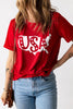 USA Graphic Round Neck T-Shirt by Simply Love