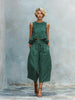 Women's Linen-Blend Sleeveless Two Piece Set with Ruffled Detailing by FitiqueFit