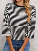 Striped Back Bow Tie T-Shirt by Simply Love